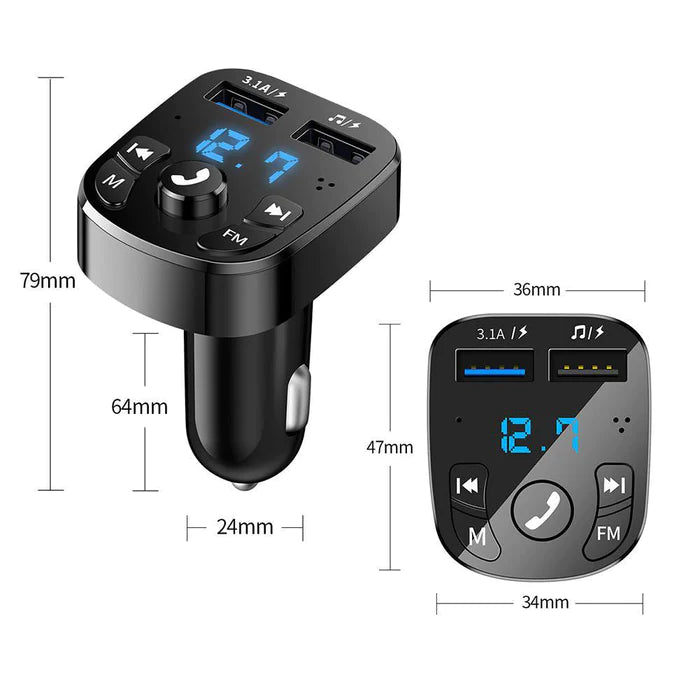 DriveTunes™ - Transmissor de Som Bluetooth Automotivo